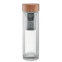 Trinkflasche mit Tee-Sieb | Borsilikat-Glas | 420 ml