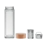 Trinkflasche mit Tee-Sieb | Borsilikat-Glas | 420 ml