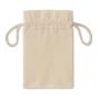 Kleiner Kordelzugbeutel | 105g/m2 Baumwolle | 14x22cm | Kordelzug | Beige