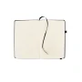 A5 notebook | Recycled paper & latex PU | 192 lined pages | Closure strap with pen holder