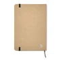 Cuaderno A5 | Cartón y papel reciclado | 160 páginas rayadas | Goma elástica de color