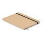 Cuaderno A5 | Cartón y papel reciclado | 160 páginas rayadas | Goma elástica de color