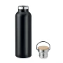 Thermosflasche | Edelstahl & Bambusdeckel | 750ml | Inkl. Henkel
