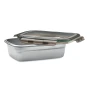 Lunch box | Recycled stainless steel | 850ml | 4 side clasp closure | Sustainable