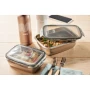 Lunch box | Recycled stainless steel | 850ml | 4 side clasp closure | Sustainable