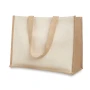 Boodschappentas | Jute, katoenband & canvas | 42x19x33cm | Lange hengsels