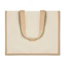 Boodschappentas | Jute, katoenband & canvas | 42x19x33cm | Lange hengsels