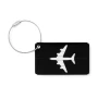 Etiqueta de equipaje | Aluminio | Cuerda metálica | Diseño de avión