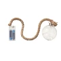 Pallina di Natale con cordoncino | Vetro e iuta | Incl. 8 luci LED