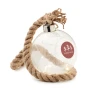 Pallina di Natale con cordoncino | Vetro e iuta | Incl. 8 luci LED