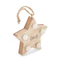 Luz de Navidad | Madera | Forma de estrella con bolas luminosas