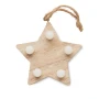 Luz de Navidad | Madera | Forma de estrella con bolas luminosas