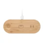 Wireless charging station | Bamboo | 15W | 3-in-1 | Smartwatch charger | TWS charger