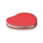 Specchietto a forma di cuore | Copertina in PU | Chiusura magnetica | Doppio specchio
