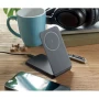 Foldable wireless charger | Recycled polyester and PU | 15 W | Magnetic phone stand