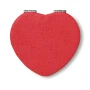Heart-shaped mirror | PU cover | Magnetic closure | Double mirror