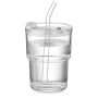 Tumbler | Glass | 400 ml | With removable straw