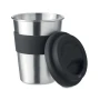 Bicchiere | Acciaio inossidabile | 350ml | Coperchio e impugnatura in silicone