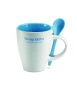 Mug | Ceramic | 250ml | With spoon | Bicolored