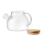 Teapot | Borosilicate Glass | Bamboo lid | Tea strainer included