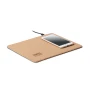 Cork mouse pad with wireless charger | With foldable phone holder | Size 23cm x20cm