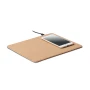 Cork mouse pad with wireless charger | With foldable phone holder | Size 23cm x20cm