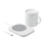 Set 2 en 1 chargeur sans fil et chauffe-tasse | Tasse en céramique avec couvercle | 250 ml | Charge rapide