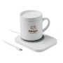 Set 2 en 1 chargeur sans fil et chauffe-tasse | Tasse en céramique avec couvercle | 250 ml | Charge rapide