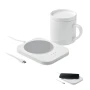 Set 2 en 1 chargeur sans fil et chauffe-tasse | Tasse en céramique avec couvercle | 250 ml | Charge rapide