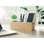 Support de bureau | Bois | Incl. support téléphone et stylo & graines de trèfle
