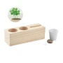 Support de bureau | Bois | Incl. support téléphone et stylo & graines de trèfle