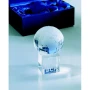 Crystal globe paperweight | Glass | Ø5,5cm | On stand | In gift box