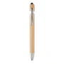 Ballpoint pen | Bamboo | Blue ink | Natural color | Stylus push button