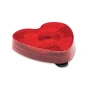 Reflector rood licht | ABS | Hartvormig | Met achterclip