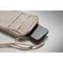 Smartphone-Tasche | Recycelte Baumwolle und rPET | 12x19cm | Verstellbares Lanyard | Tasche auf der Vorderseite