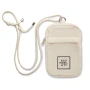 Smartphone-Tasche | Recycelte Baumwolle und rPET | 12x19cm | Verstellbares Lanyard | Tasche auf der Vorderseite