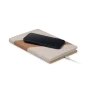 A5 notebook | Cotton and cork | 15W wireless charger | 64 lined pages | Ribbon bookmark