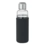 Wasserflasche | Borosilikatglas & Stahl | 500ml | Trinkerinnerung