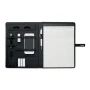 A4 Portfolio | Linen-PU | 20 lined sheets notepad | 4000 mAh power bank | Card & pen holder