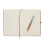 A5 notebook | Recycled leather | 80 sheets | With a pen holder
