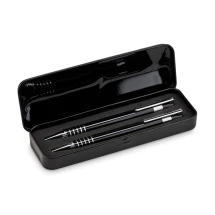 Pen set | Metal | Aluminium ball pen & mechanical pen | Blue ink | In metal box