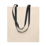 Tote bag | Coton sergé 140 g/m² | 38x42 cm | Max 2,5 kg | Longues anses colorées