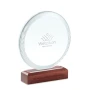 Round award | Beech wood & crystal | Natural look
