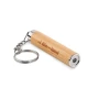 Mini torcia con portachiavi | Bambù | Lampadina LED | Incl. 3 batterie