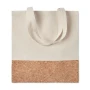 Bolsa de mano | 160g/m2 | Algodón de sarga | Detalles de corcho | Asas largas