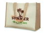 Boodschappentas | Jute, katoenband & canvas | 42x19x33cm | Lange hengsels