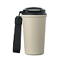 Vaso térmico | Acero inoxidable reciclado | 400 ml | Revestimiento cerámico | Tapa transparente | Correa de RPET