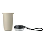 Vaso térmico | Acero inoxidable reciclado | 400 ml | Revestimiento cerámico | Tapa transparente | Correa de RPET