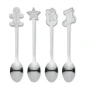 Christmas tea spoons | Stainless steel | Set of 4 | Print only on the box