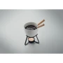 Kleines Fondue-Set für 2 Personen | Keramik | 240ml | Mit 2 Metallgabeln